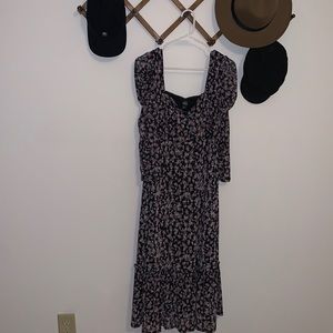 Cap sleeve midi dress